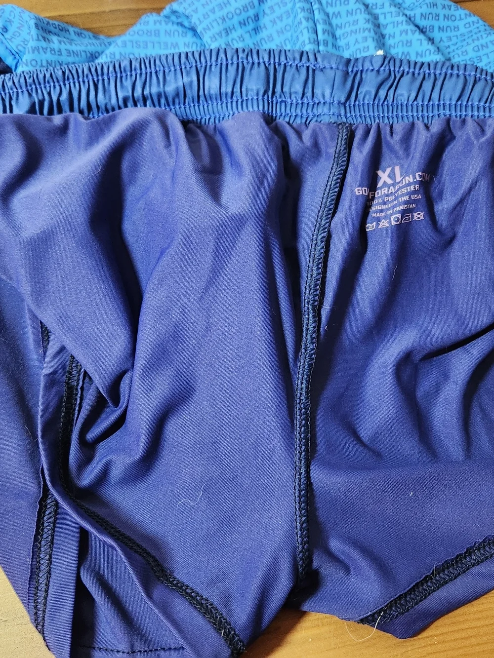 Women’s Royal Blue Athletic Boston Marathon Running Shorts with Drawstring Waist